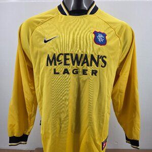 GLASGOW RANGERS 1997 1998 GOALKEEPER FOOTBALL SHIRT SOCCER JERSEY NIKE  Sz M